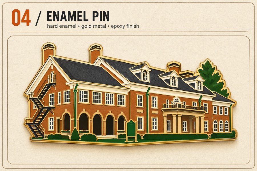 04 Enamel pin — hard enamel, gold metal, epoxy finish
