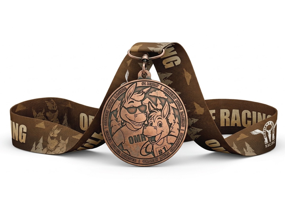Die struck medal, school athletics