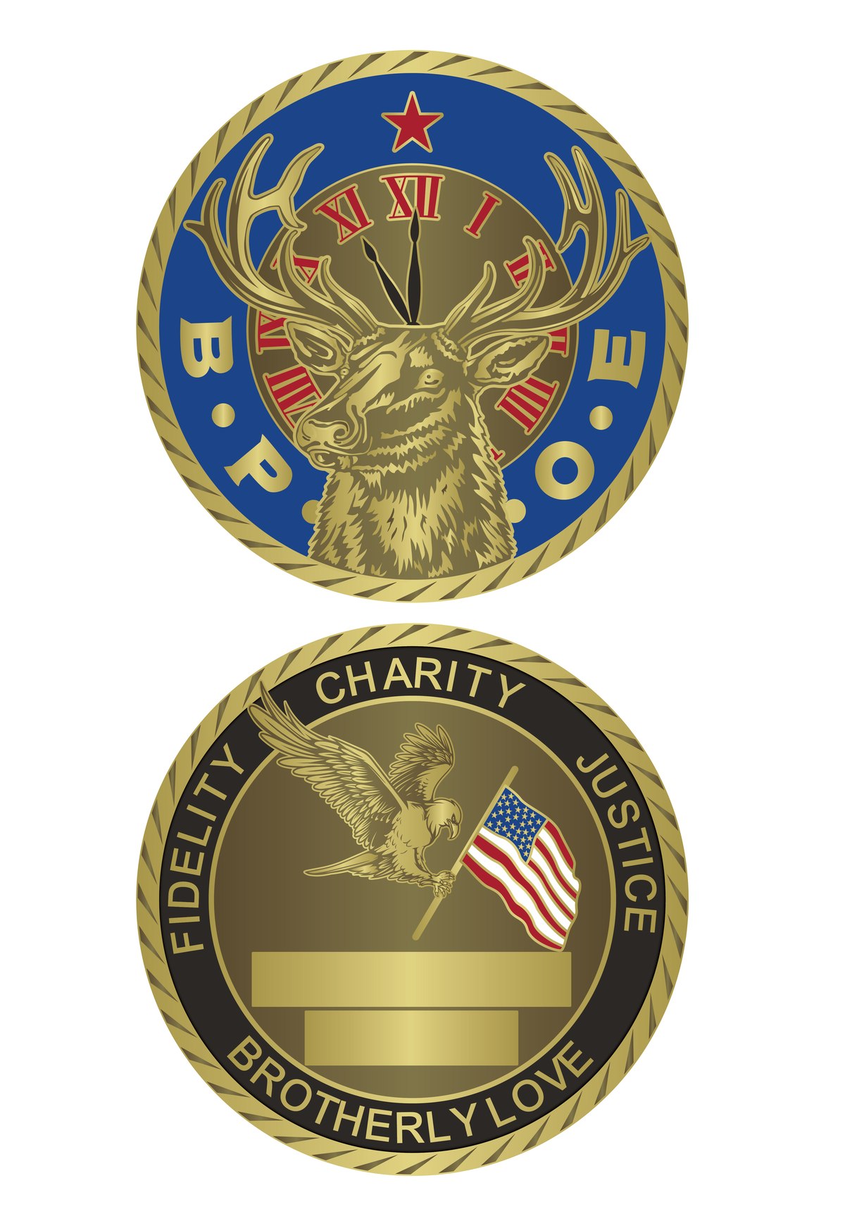 Challenge coin, production artwork