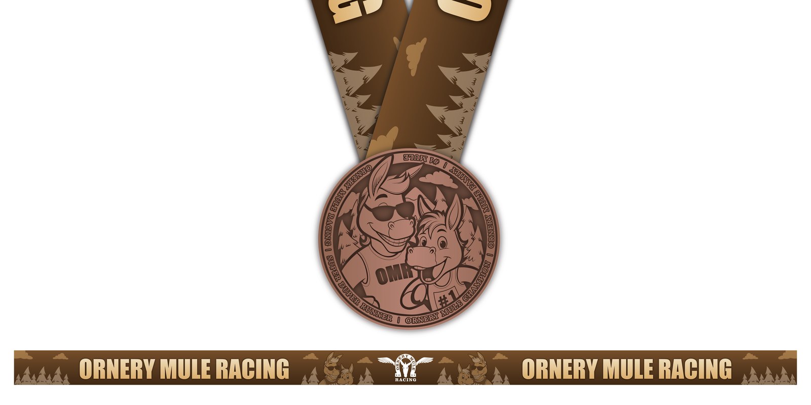Die-struck medal, production artwork