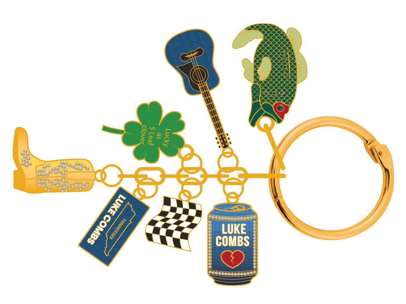 Enamel keychain, production artwork
